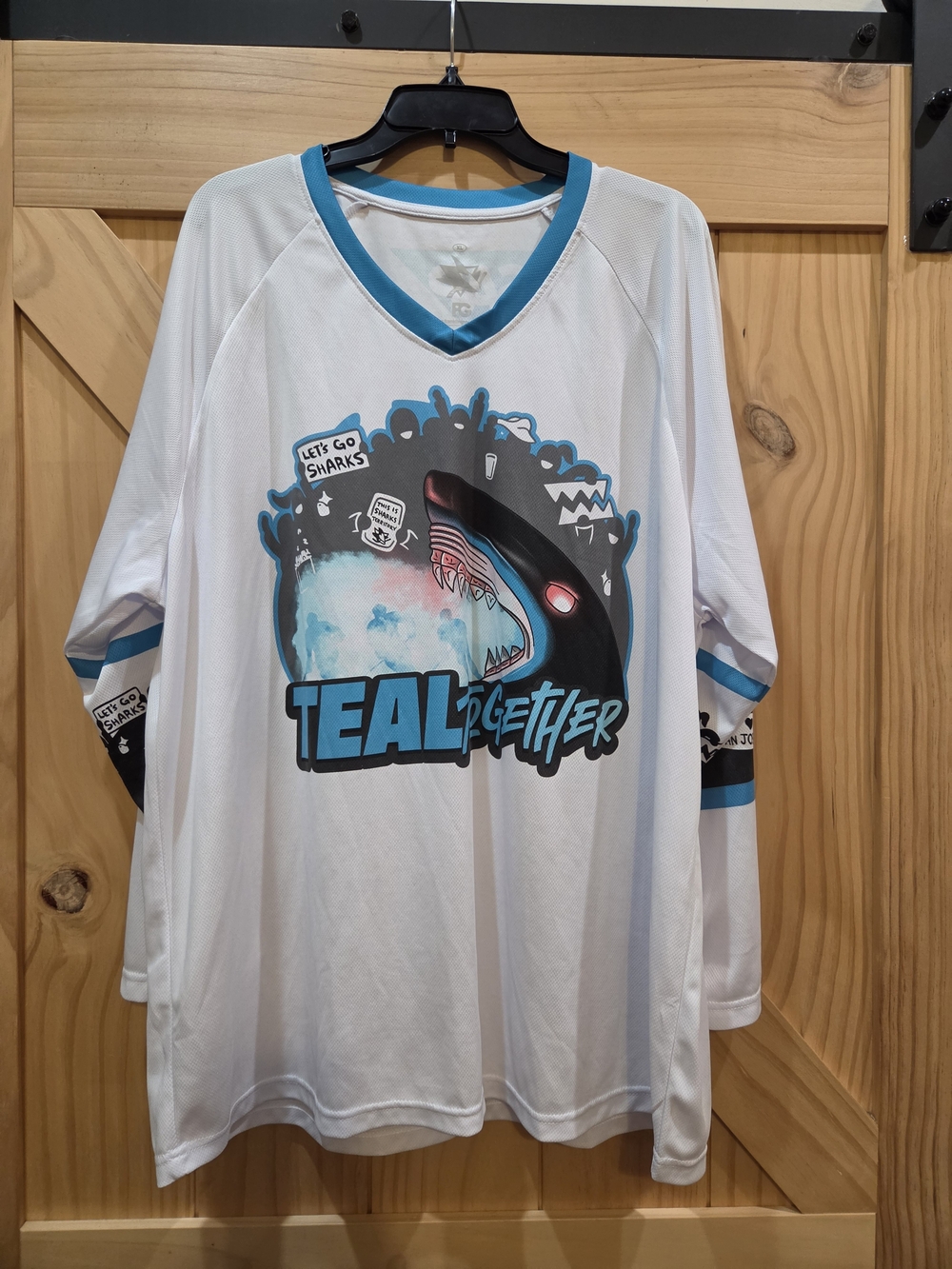 San Jose Sharks Teal Together Long Sleeve Jersey Tee | XL